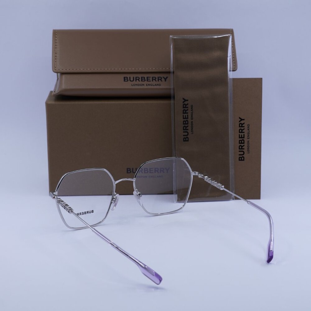 Burberry BE1381 1345 Geometric Eyeglasses 54mm – Lilac/Silver - Picture 7 of 10